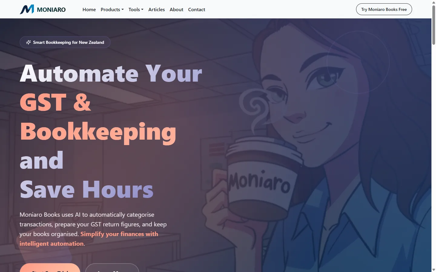 Moniaro Books screenshot