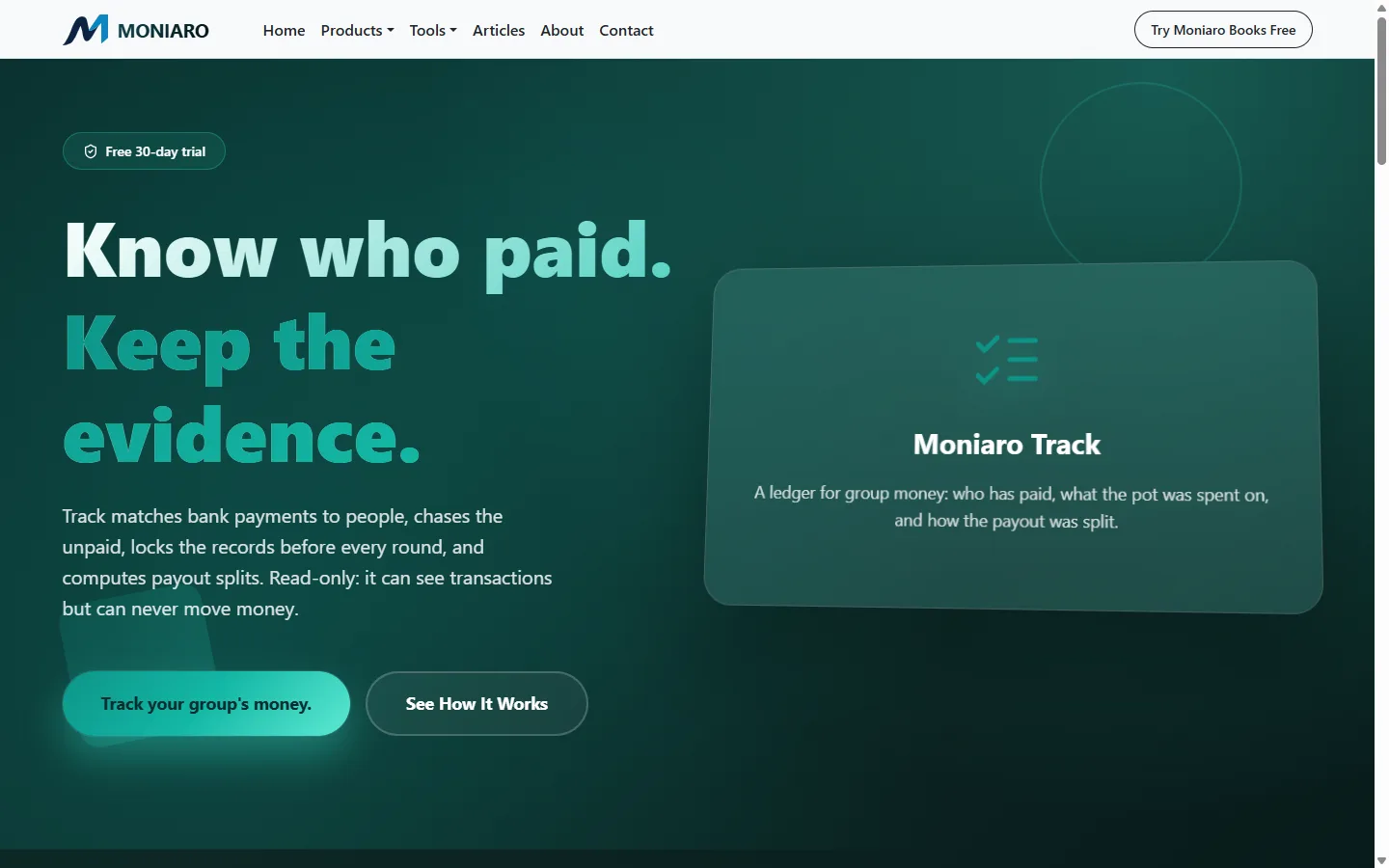 Moniaro Track screenshot